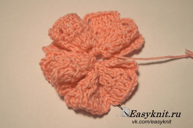 Роза крючком пошагово | EasyKnit.ru