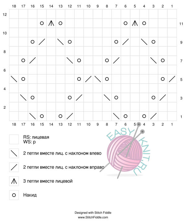 узор ромбы для бактуса