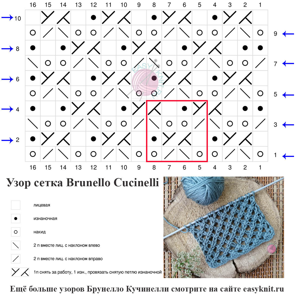 Схема вязания брунелло кучинелли спицами