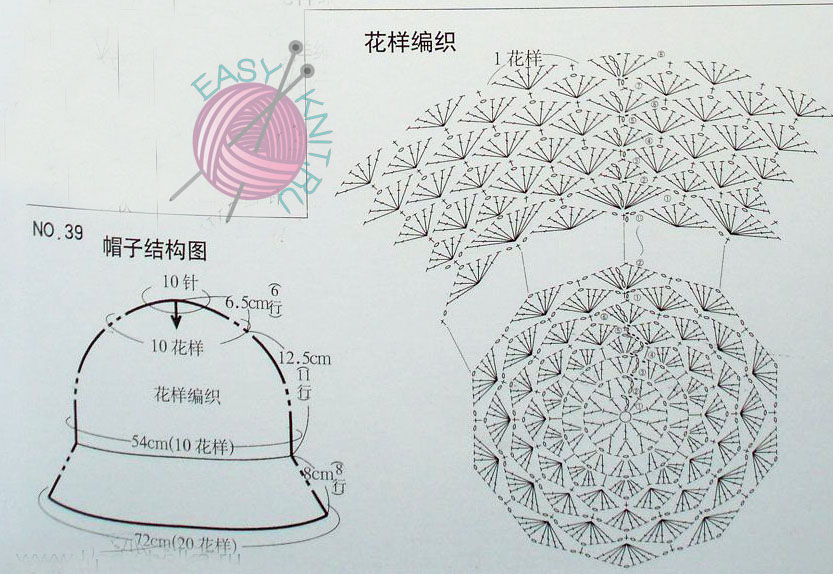 Шляпка колокольчик крючком для девочки схема и описание