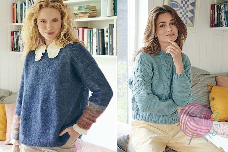 Теплые вязаные пуловеры и пальто из журнала Бурда, 10 стильных моделей
