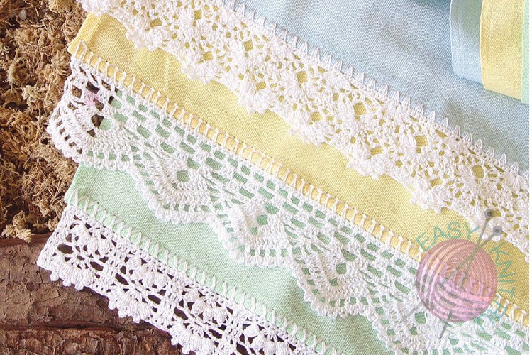 13 простых и красивых схем обвязки полотенец и салфеток крючком для дома