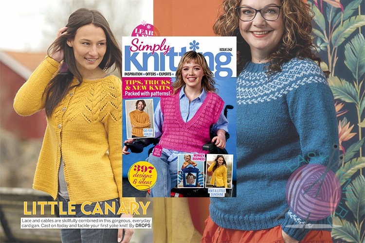 3 практичных модели из журнала Simply knitting 242