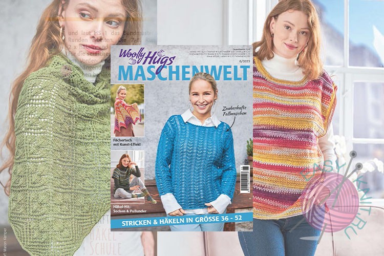 Ажурная шаль, практичные пуловеры и безрукавки, вяжем модели на осень