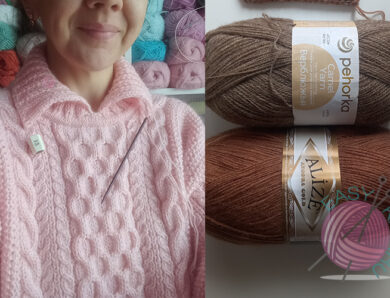 А пуловер почти готов, варежки, начинаю кардиган