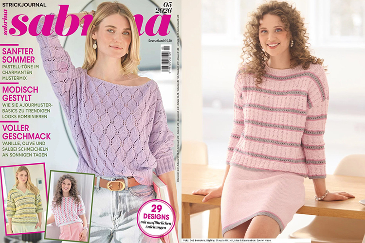 Новый выпуск журнала по вязанию Sabrina 5/2026: модели для весны и лета